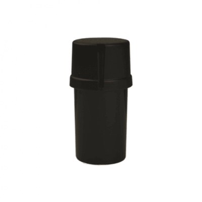 Medtainer | Storage w/ Grinder Solid Black - 20 Dram | Streamline Your Storage and Grinding
