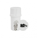 Medtainer | Storage w/ Grinder "Distortedd" White - 20 Dram | Your Ultimate On-the-Go Storage Solution