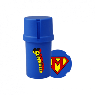 Medtainer | Storage w/ Grinder Superweed - 20 Dram | The Ultimate All-in-One Storage and Grinder Solution with Heroic Flair