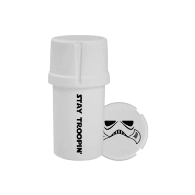 Medtainer | Storage w/ Grinder Stay Troopin - 20 Dram | Elevate Your Grinding Routine in Style
