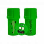 Medtainer | Storage w/ Grinder "Rick and Morty" Pickle Rick / Green - 20 Dram | The Ultimate All-in-One Solution for On-the-Go Storage and Grinding