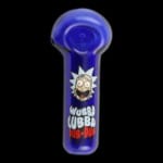 Chameleon Glass | Wubba Lubba Dub Dub Glass Pipe / Rick and Morty - Blue | Hop on the Interdimensional Hilarity Express