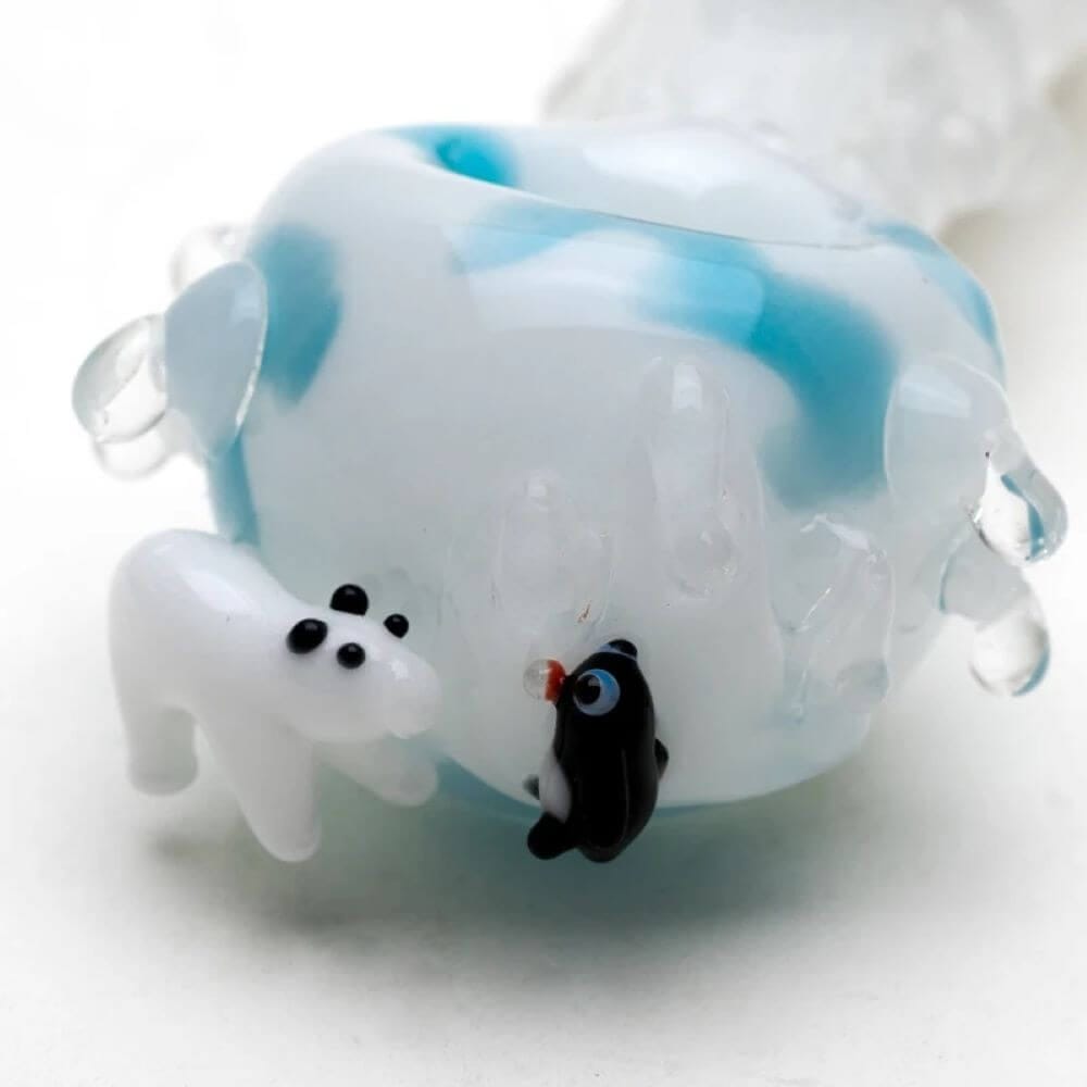 Empire Glassworks Icy Penguin Small Hand Pipe - 03