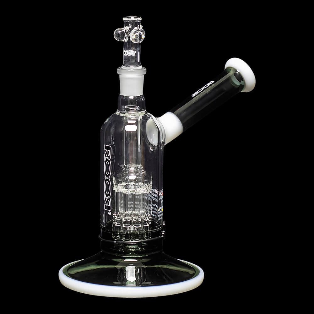 ROOR Tech Fixed 8" 10-Arm Tree Bubbler - Smoking Gray & White - 04