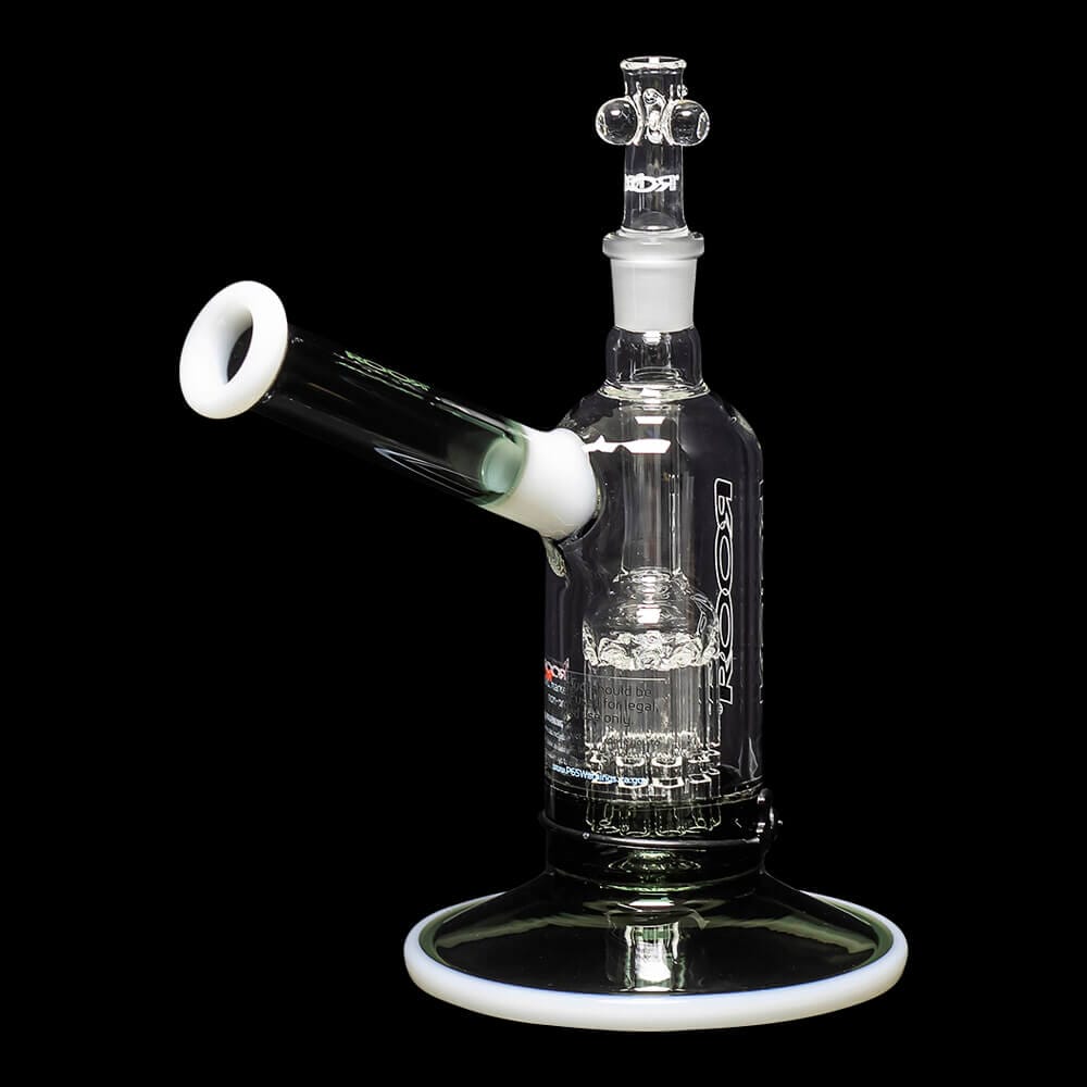 ROOR Tech Fixed 8" 10-Arm Tree Bubbler - Smoking Gray & White - 08