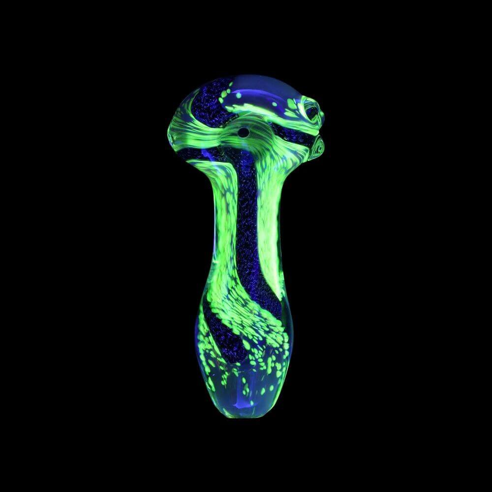 Chameleon Glass Respirator Hand Pipe - UV Reactive 01