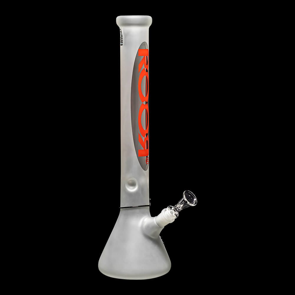 Roor Custom 18" Frosted Beaker Red Logo 06