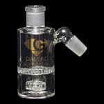 Diamond Glass | Ash Catcher 45° 19mm/19mm w/ Showerhead & Honeycomb Percs | Elevate Your Smoking Experience