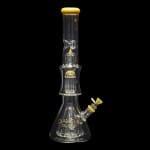 Diamond Glass | Levels 17" Beaker Water Pipe - Topazine | Triple Percolation for Ultimate Smoothness