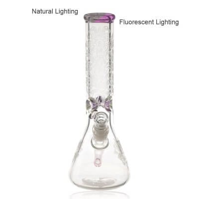 Empire Glassworks 12″ Frosty Floral Beaker – CFL Siriusly - 01