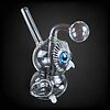 Thick Clear Glass Owl Oil Burner Rig - 05